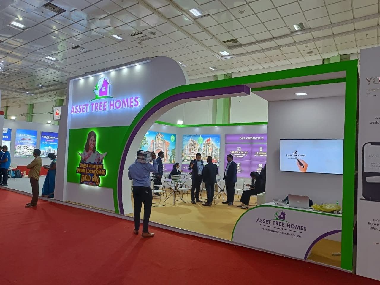 An exhibition stall designed and built by BrandM