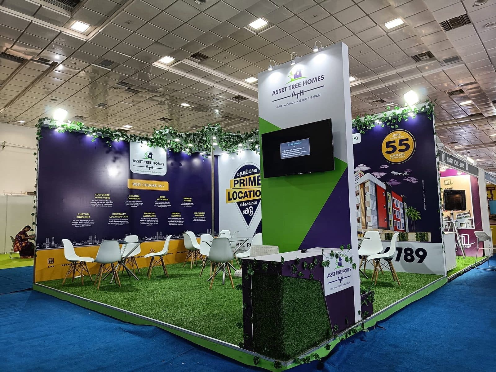 An exhibition stall designed and built by BrandM