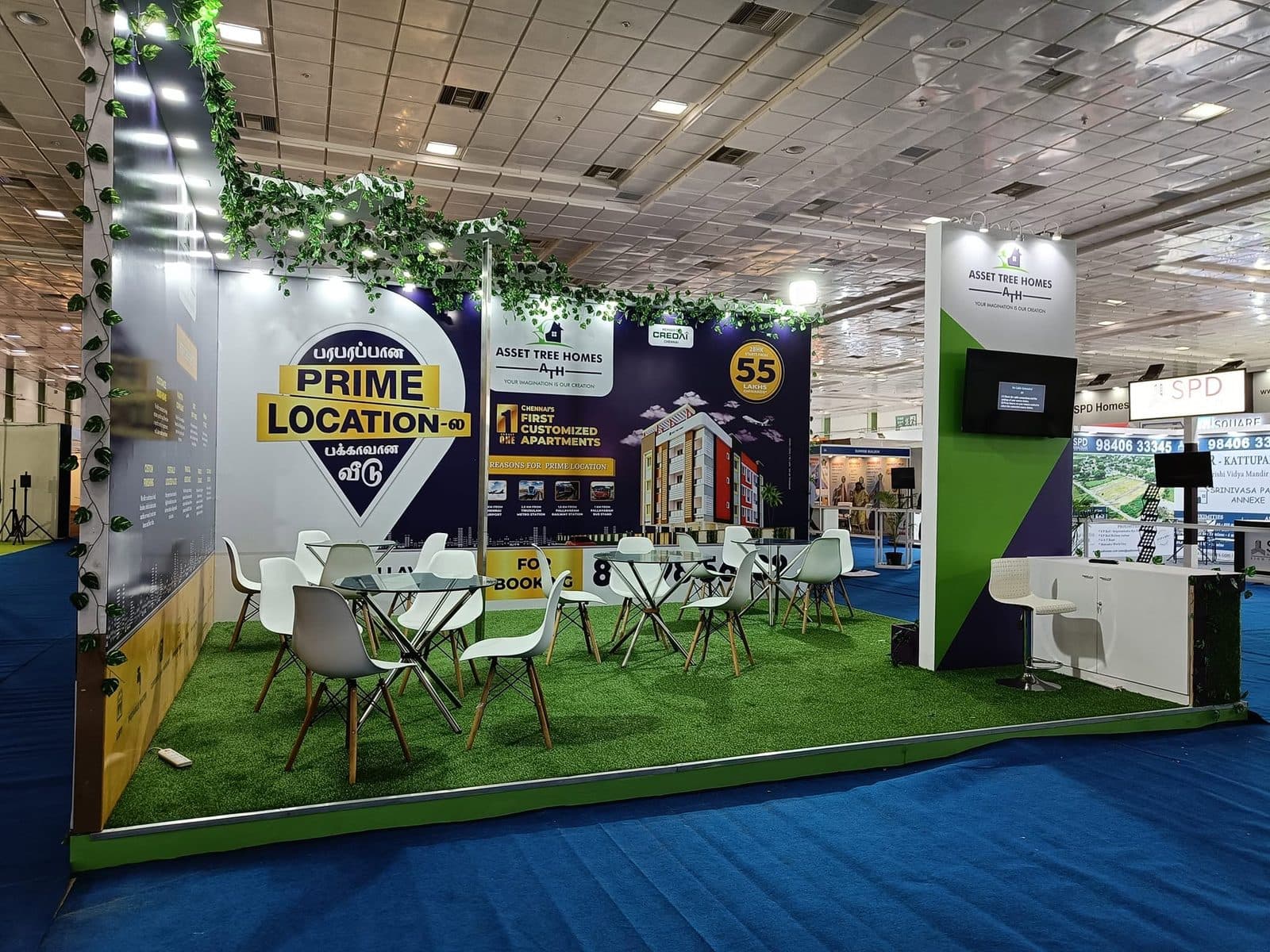 An exhibition stall designed and built by BrandM