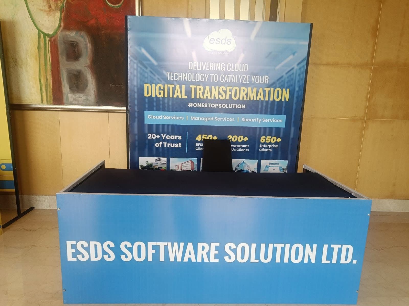 An exhibition stall designed and built by BrandM