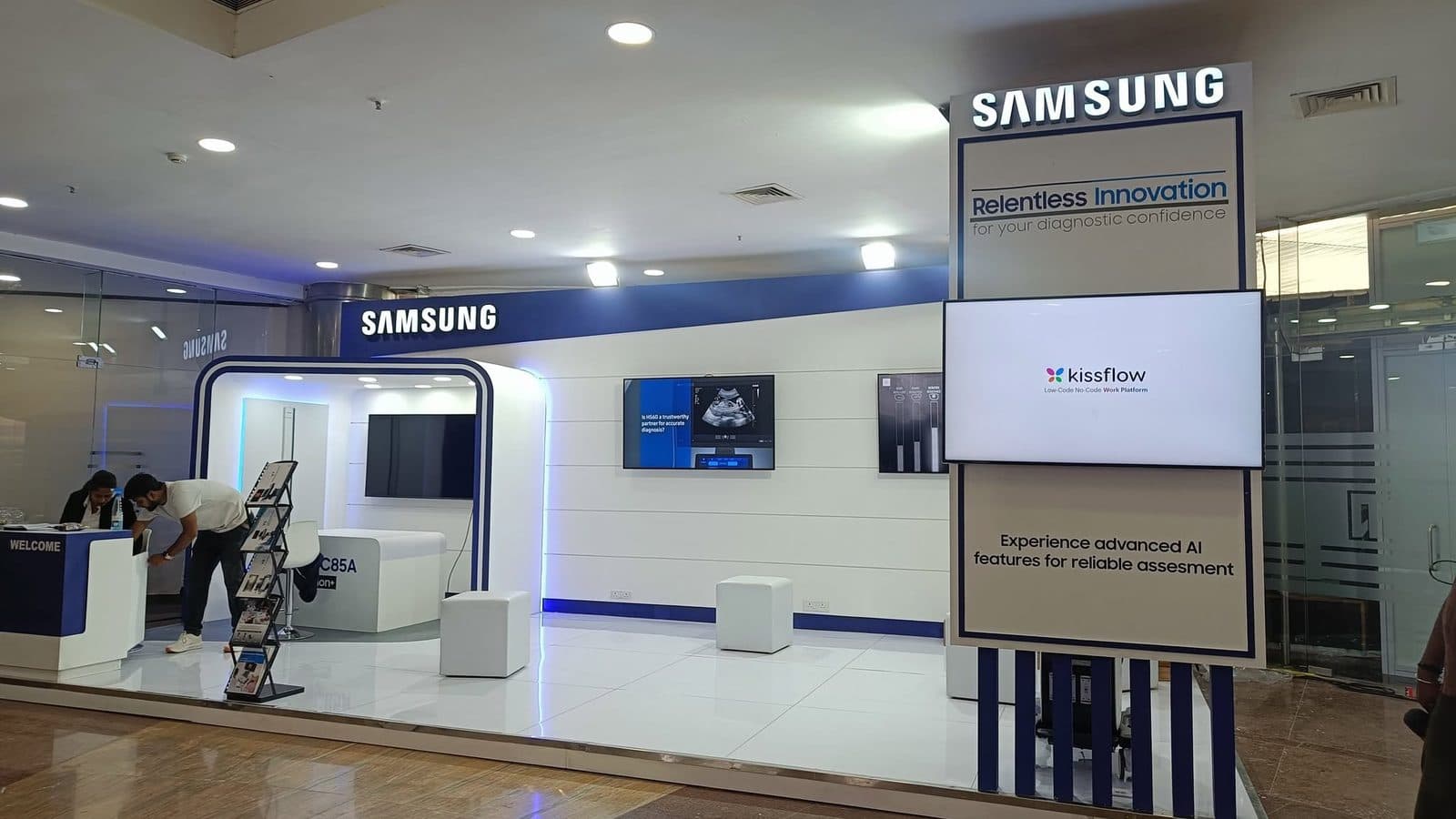 An exhibition stall designed and built by BrandM