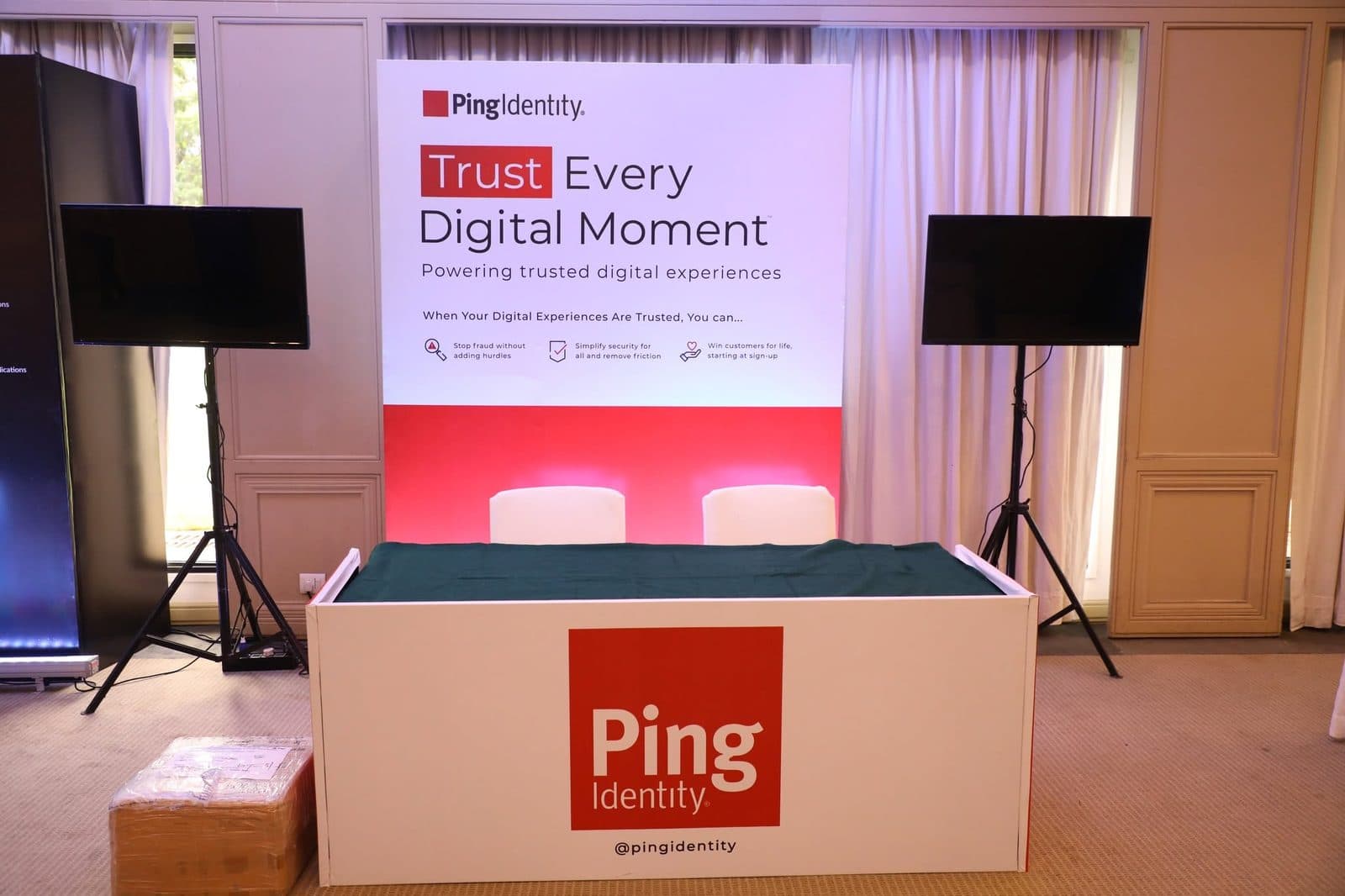 An exhibition stall designed and built by BrandM