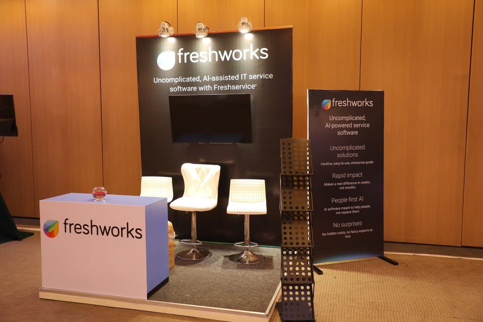 An exhibition stall designed and built by BrandM