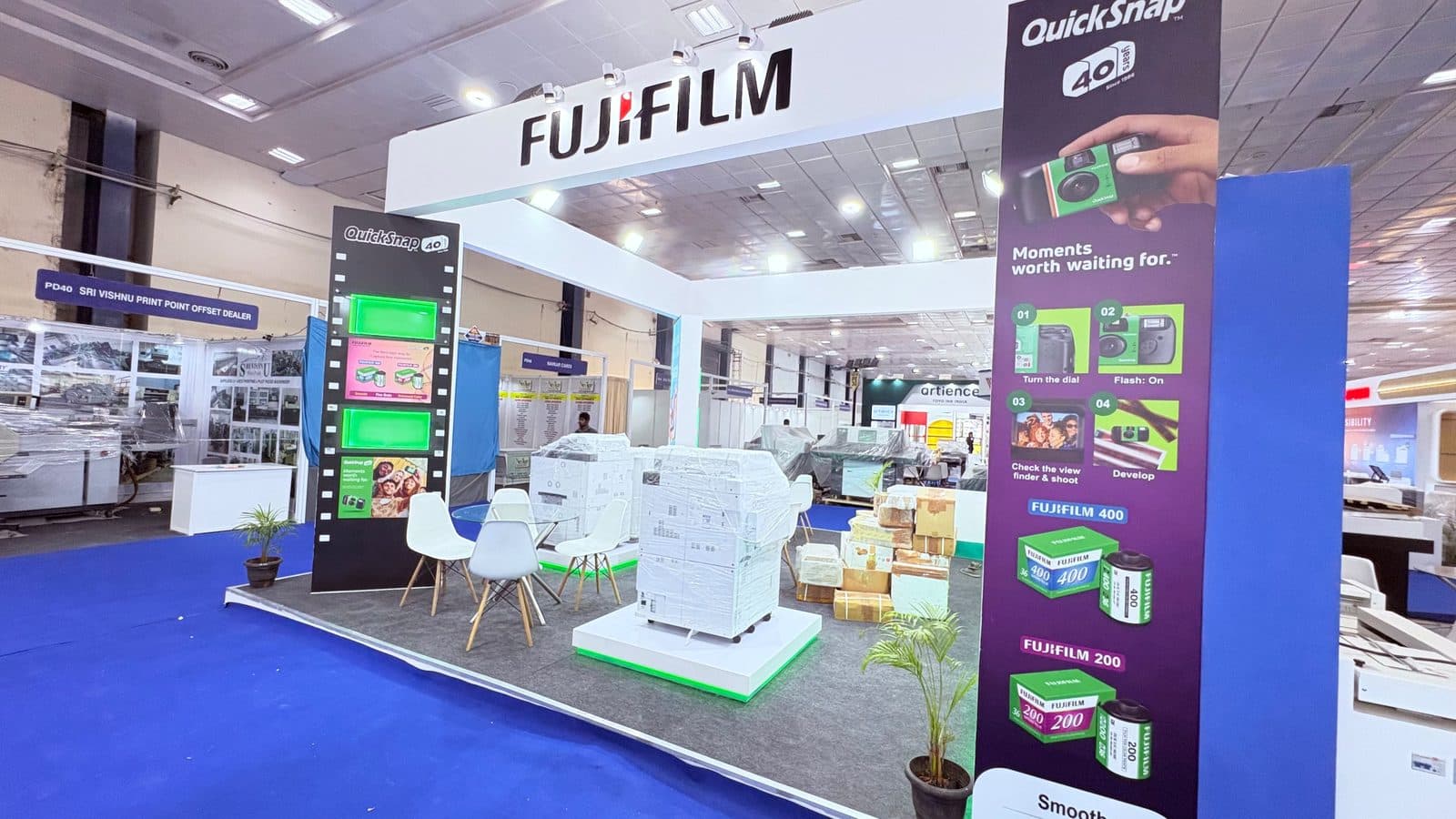 An exhibition stall designed and built by BrandM