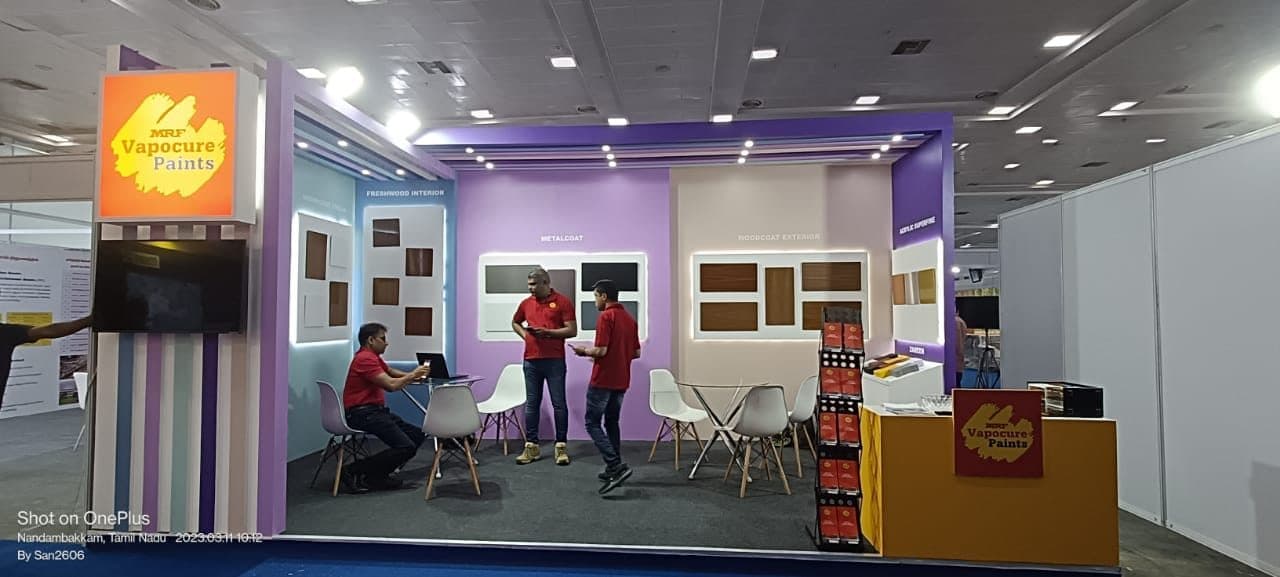 An exhibition stall designed and built by BrandM