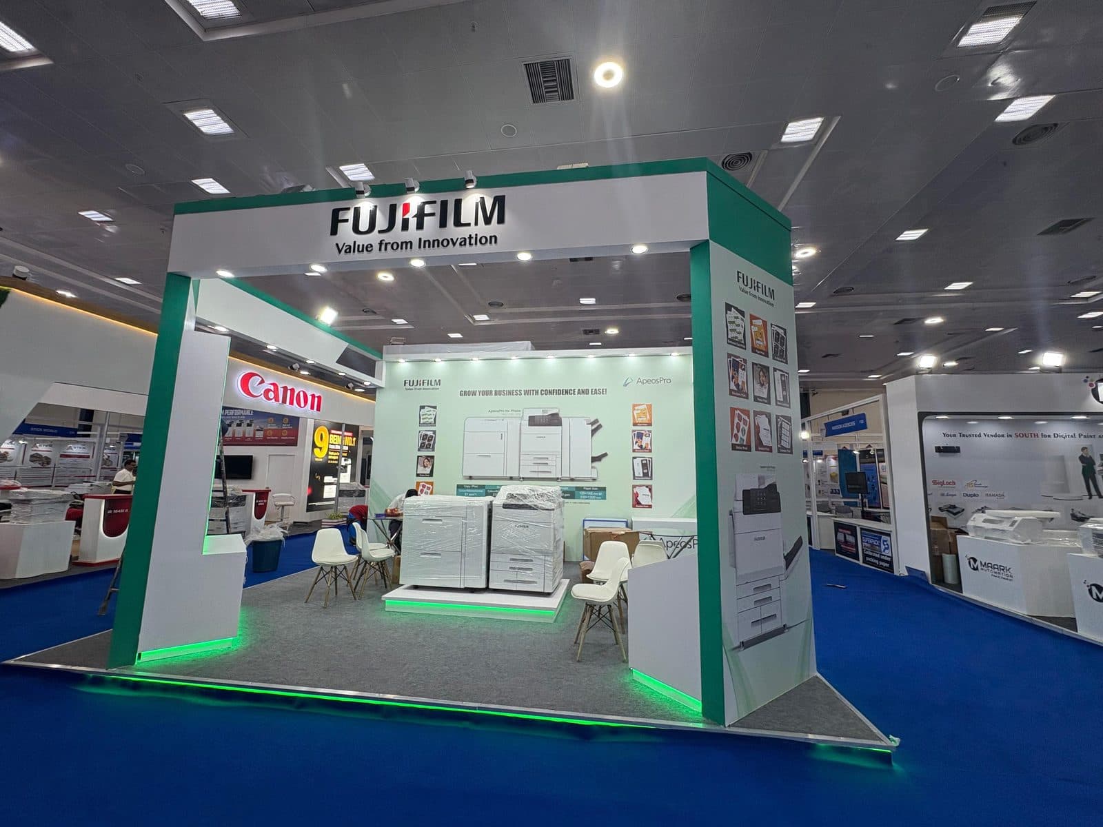 An exhibition stall designed and built by BrandM